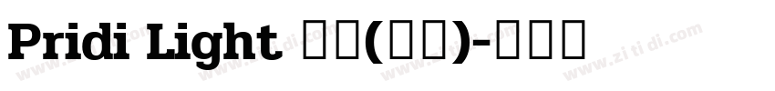 Pridi Light 亮体(西方)字体转换